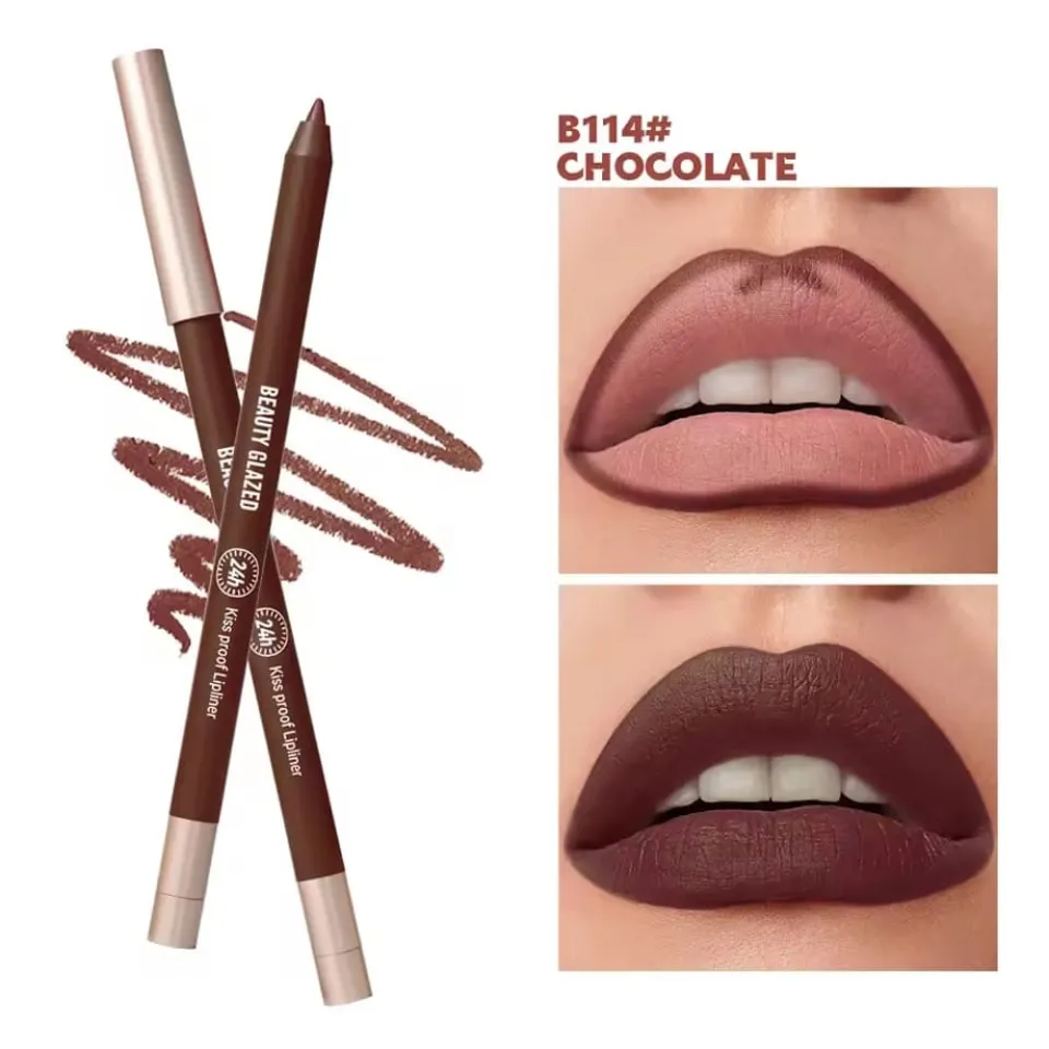 75a5cc8b615553b9d6540541faf99f17.jpg_960x960q80.jpg_ Beauty Glazed Waterproof & Long Lasting Lipliner Pencil – B114 Chocolate - Image 1